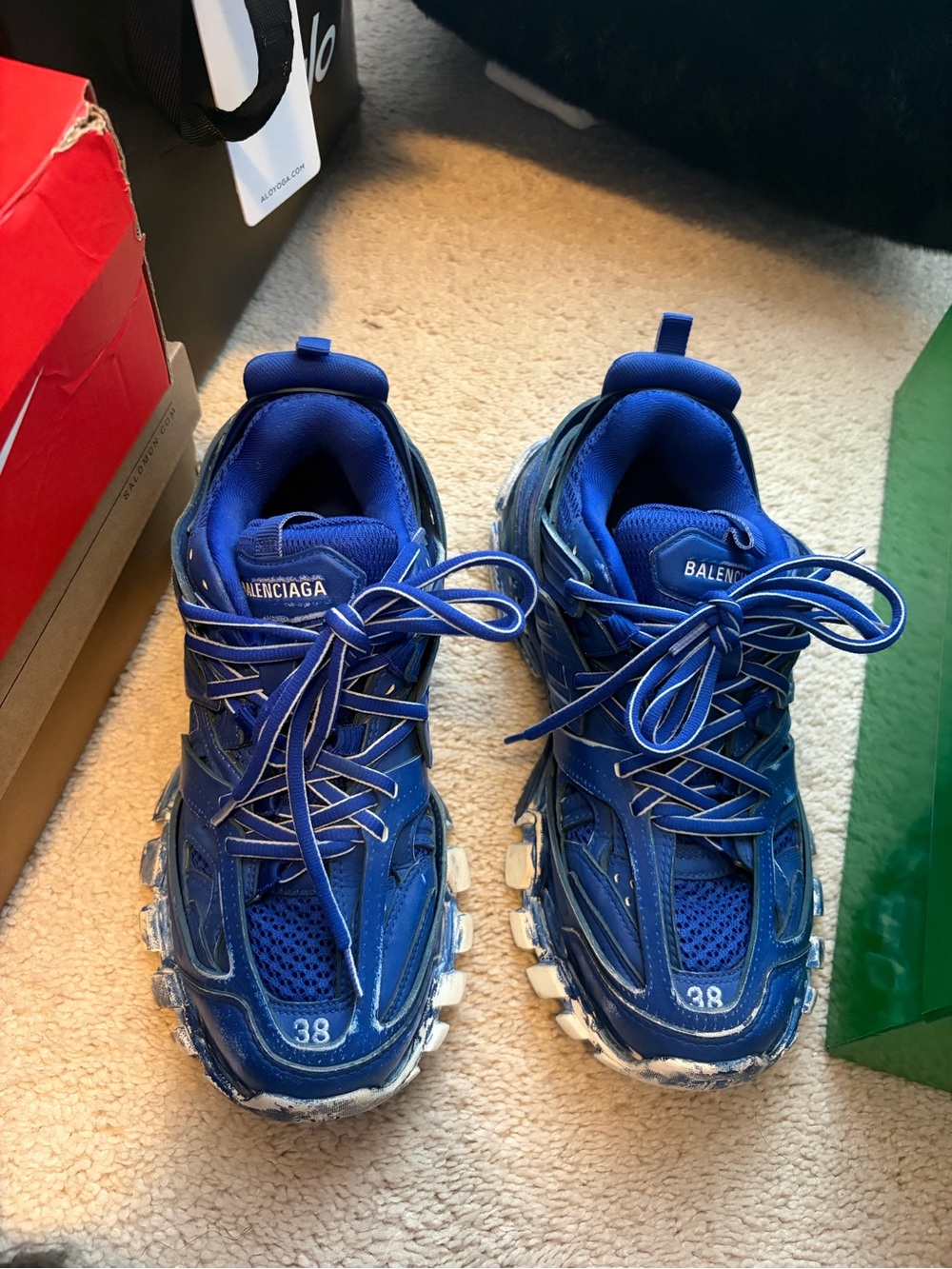 Balenciaga Kids Royal Blue Trainer Sneakers